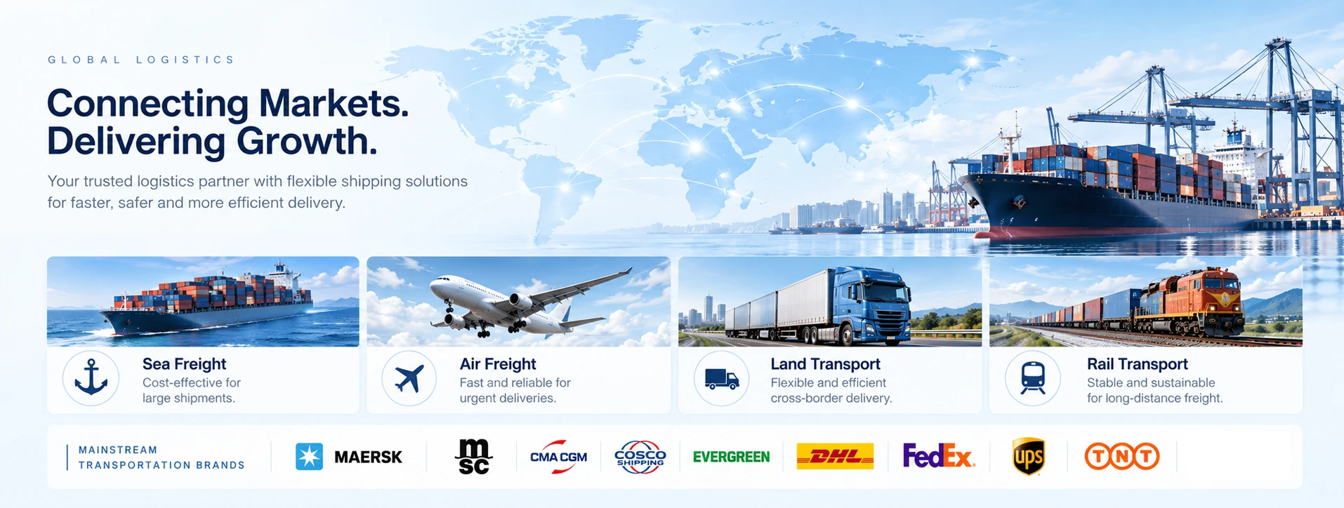 Global logistics, delivery and after-sales support