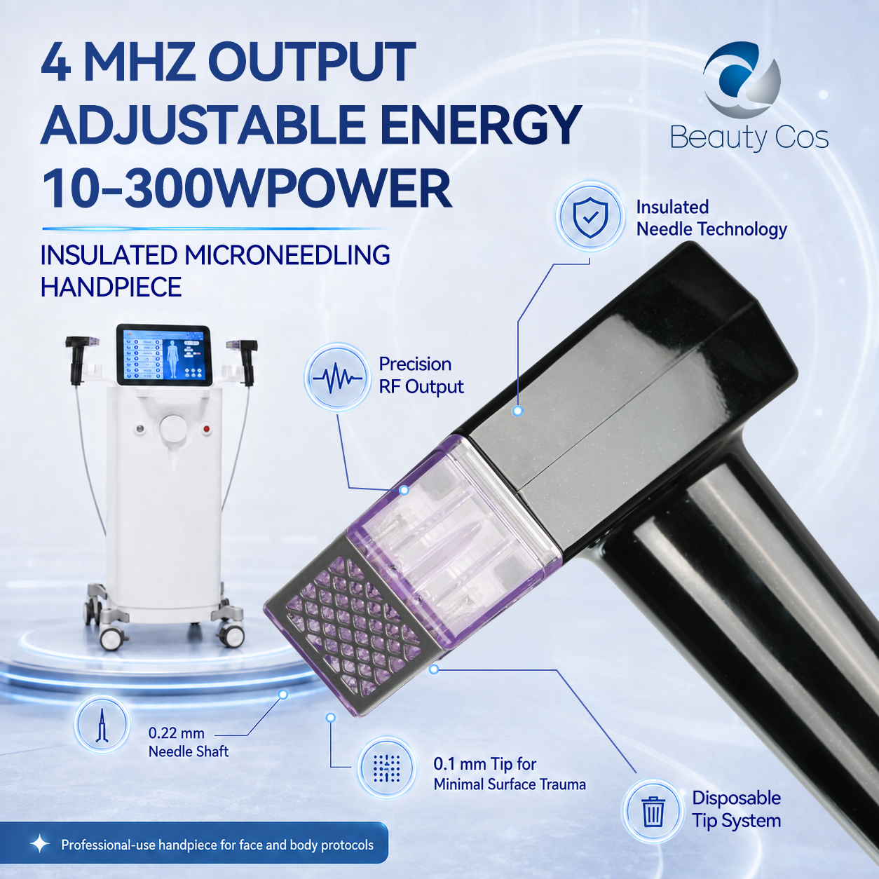 Professional Standing Fractional RF Microneedle System 12P 24P 40P Nano Disposable Tips Skin Tightening Wrinkle Removal Beauty Equipment - image 2