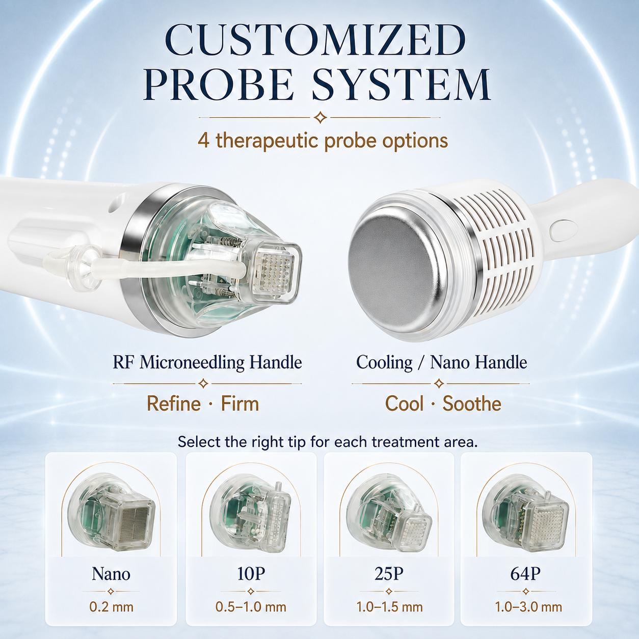 Professional 2-4MHz Fractional RF Microneedling System Nano 10P 25P 64P Tips Post Treatment Cooling Care Machine For Salon - image 3