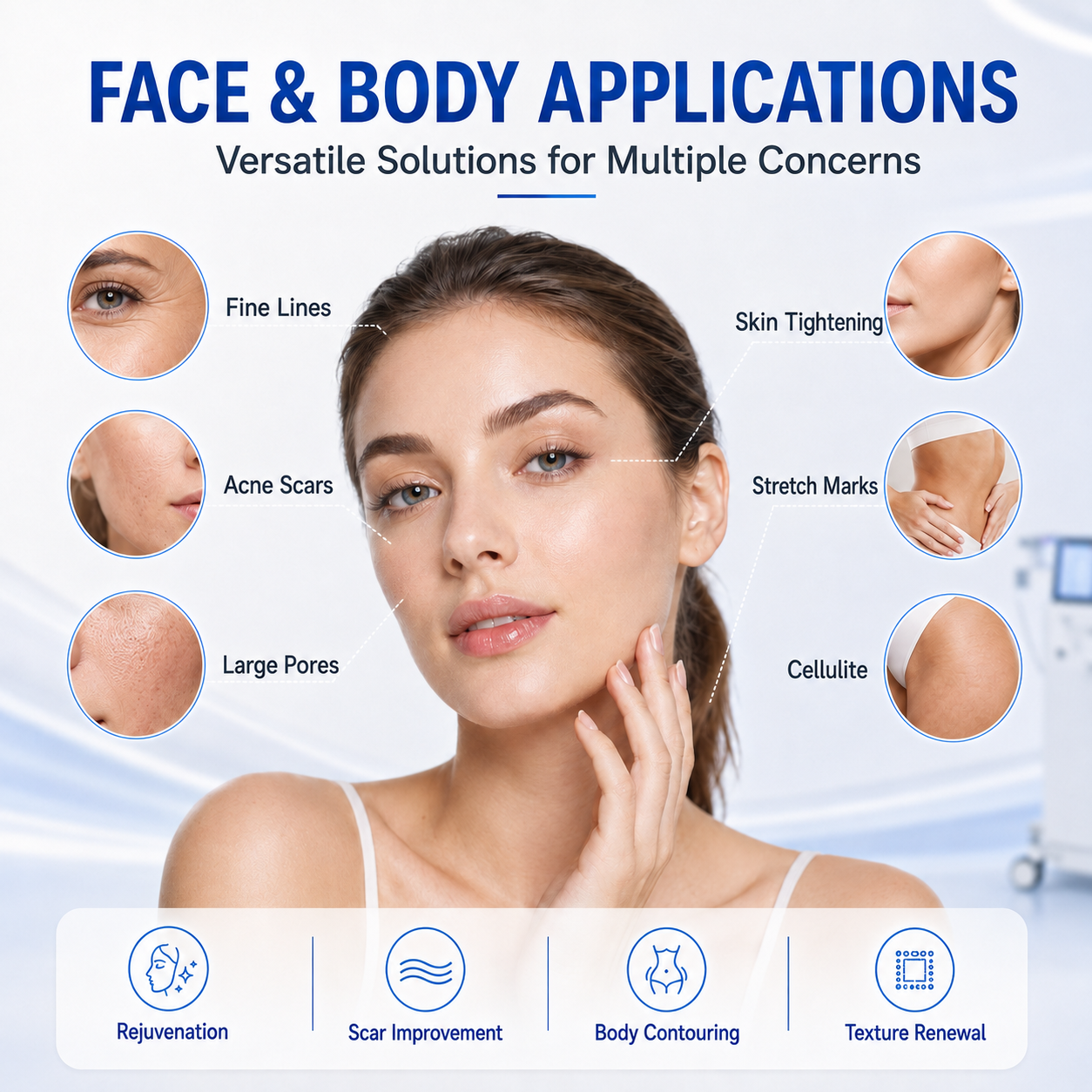 Professional Standing Fractional RF Microneedle System 12P 24P 40P Nano Disposable Tips Skin Tightening Wrinkle Removal Beauty Equipment - image 4