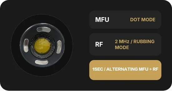 MFU dot mode and RF 2 MHz rubbing mode